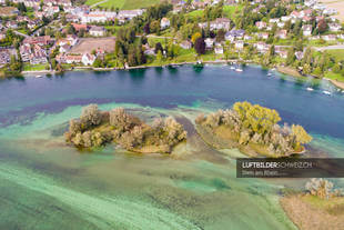 Werd Inselgruppe im Bodensee Luftbild