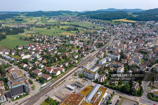 Luftaufnahme Affoltern Bahnhof Luftbild