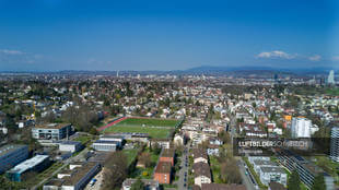 Luftaufnahme Binningen, Stadion Luftbild