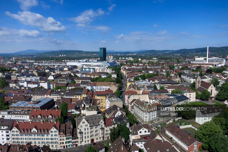 Luftaufnahme Basel Zentrum Luftbild