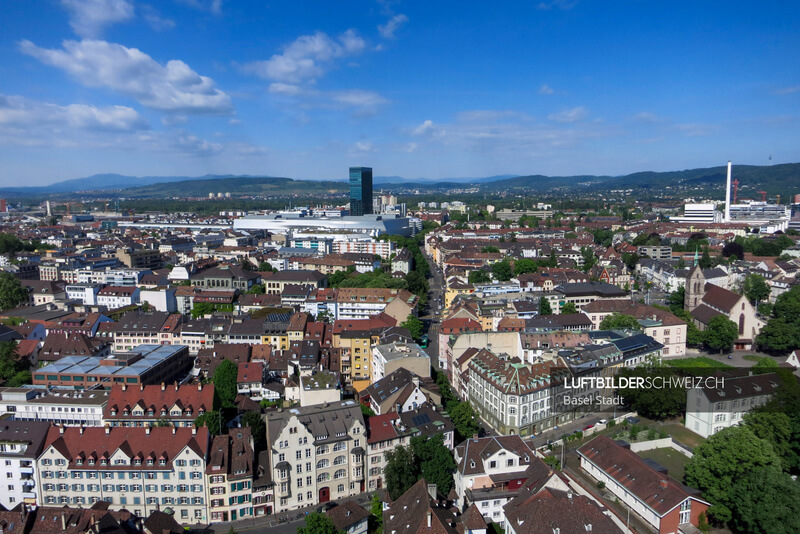 Luftaufnahme Basel Zentrum Luftbild