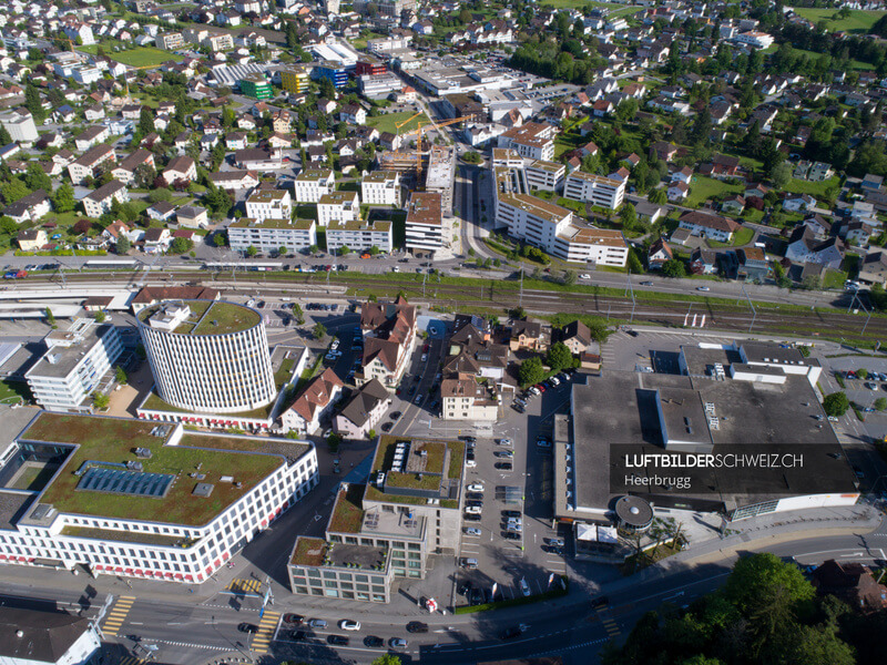 Luftaufnahme Heerbrugg Marktplatz Luftbild