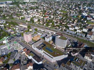 Luftaufnahme Heerbrugg Bahnhof Luftbild
