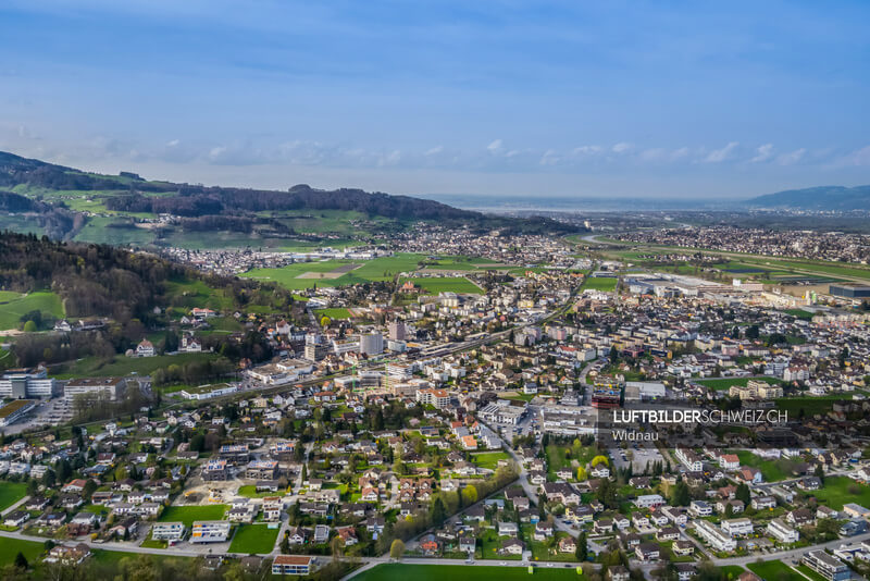 Luftaufnahme Heerbrugg und Widnau Luftbild