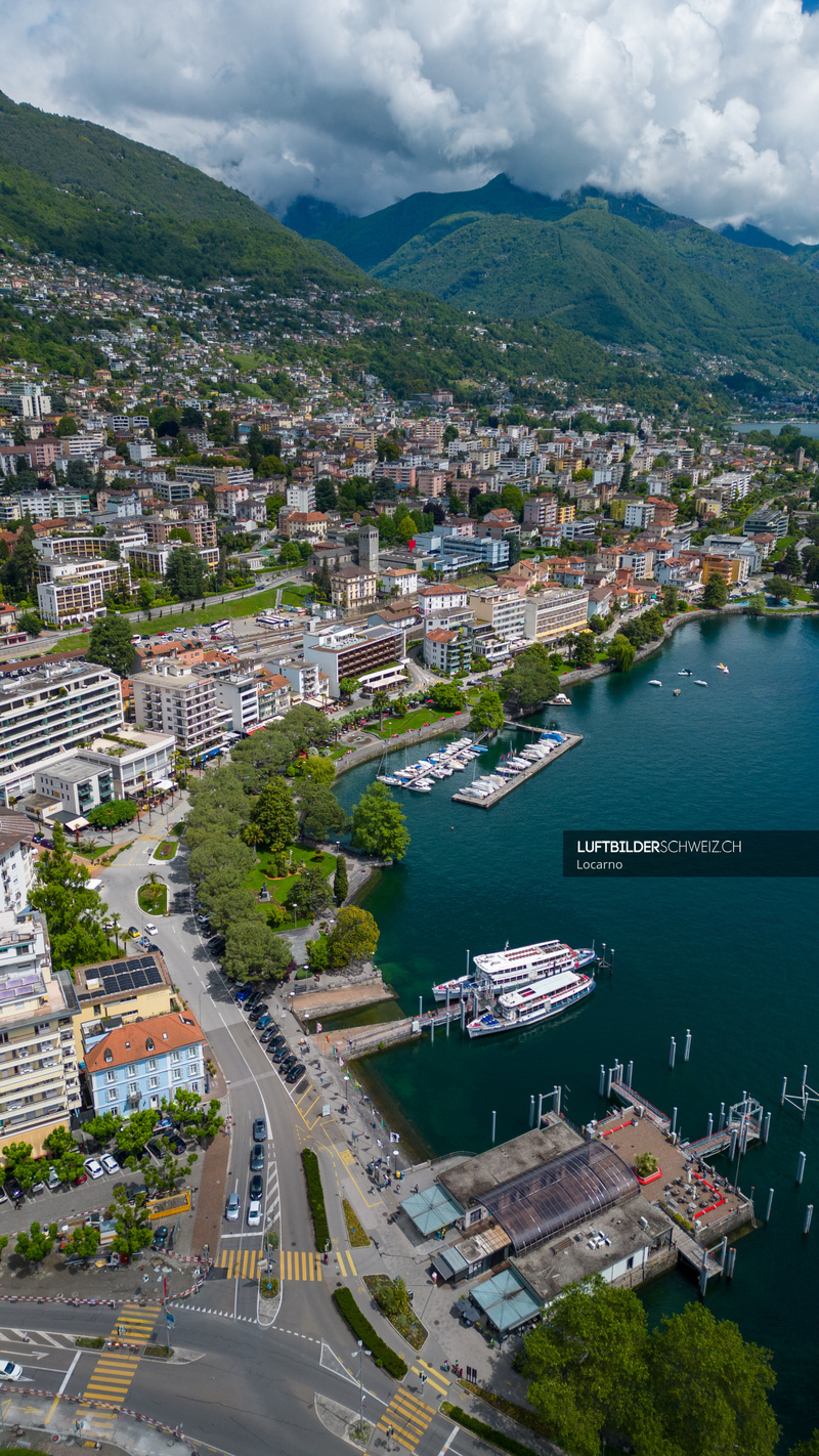 Luftaufnahme Locarno Hochkant Luftbild