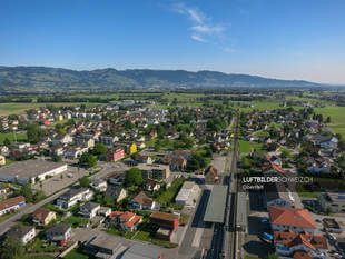 Luftaufnahme Oberriet Bahnhof Luftbild