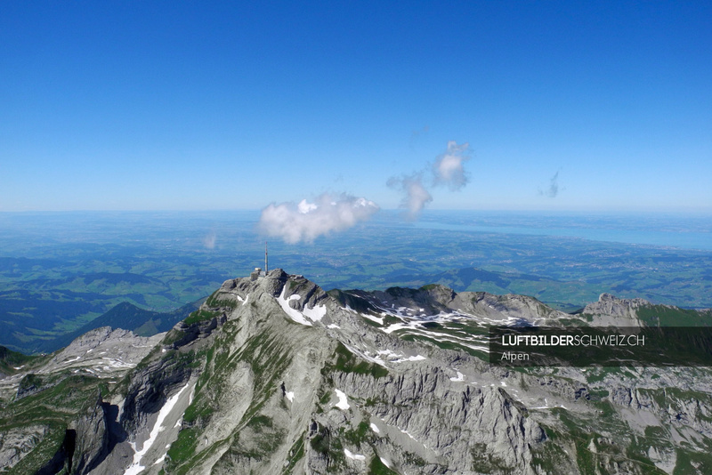 Luftaufnahme Säntis Richtung Bodensee Luftbild