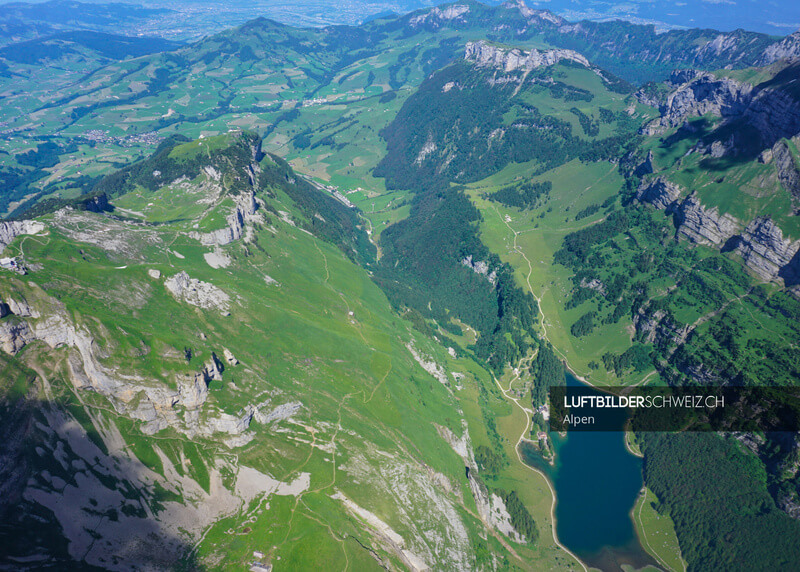 Luftbild Seealpsee und Ebenalp