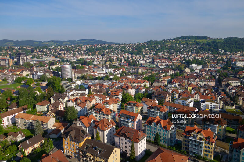 Luftaufnahme St. Gallen Silberturm Luftbild
