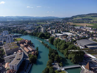 Luftaufnahme Stadthalle Thun Luftbild