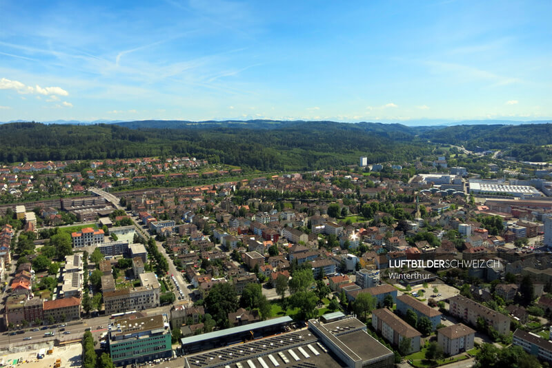 Luftaufnahme Winterthur Storchenbrücke Luftbild