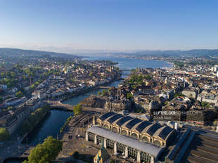 Luftaufnahme Zürich Kreis 1 & Hauptbahnhof Luftbild