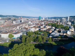 Luftaufnahme Zürich Kreis 5 & Hauptbahnhof Luftbild