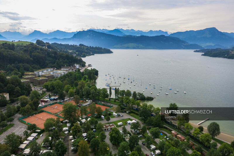 Luftaufnahme Luzern Vierwaldstättersee Luftbild