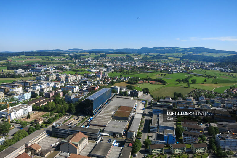 Luftaufnahme Zug Zentrum Richtung Baar Luftbild