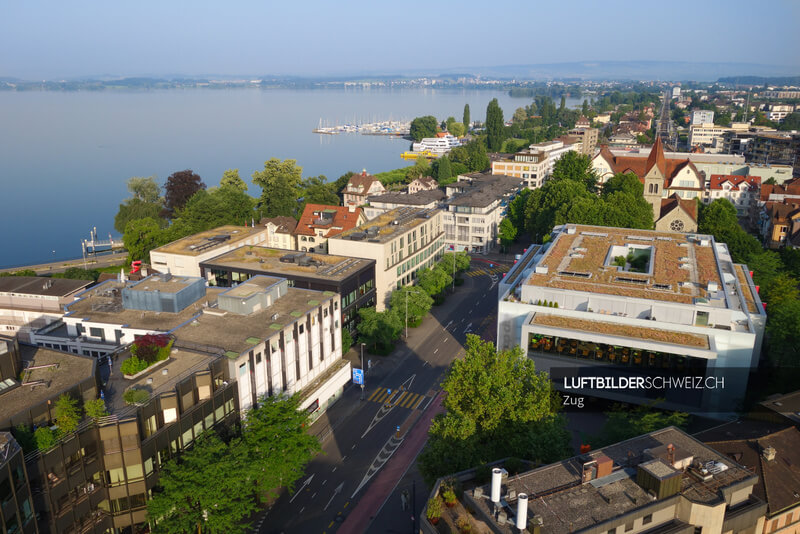 Luftaufnahme Zug Bundesplatz Luftbild