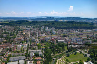 Luftaufnahme Stadt Biel Luftbild