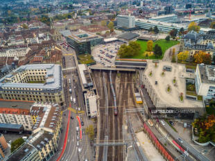 Luftbild Bahnhofplatz Bern