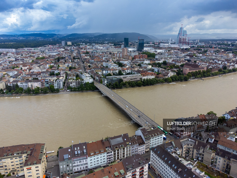 Luftbild Basel Johanniterbrücke