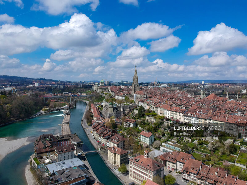 Bern Altstadt Luftaufnahme Luftbild