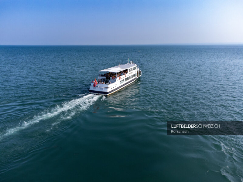 Luftbild Bodensee Schiffahrt "MS Rhynegg"