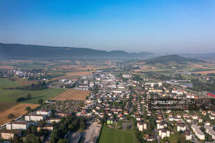 Delsberg (Delémont) Luftaufnahme Luftbild