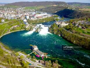 Der Rheinfall aus der Vogelperspektive Luftbild