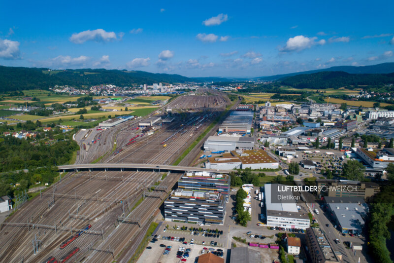 Luftbild Dietikon - Rangierbahnhof Limmattal