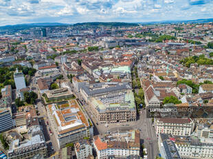 Drohne Paradeplatz Zürich Luftbild