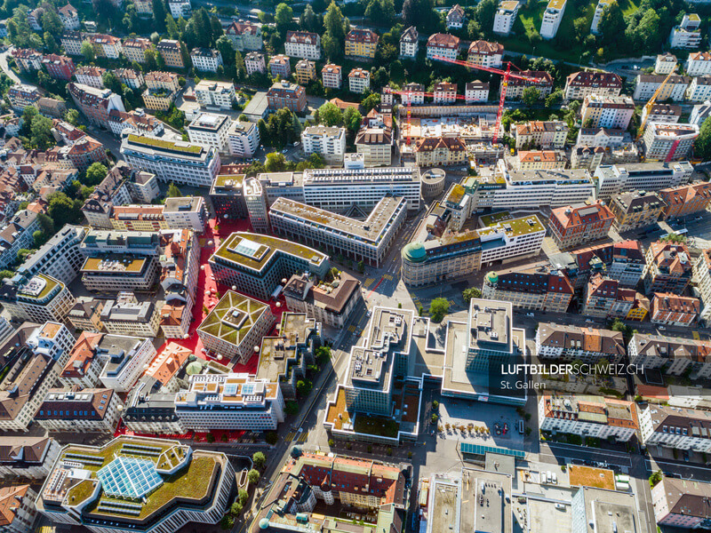 Drohnenaufnahme Sankt Gallen Luftbild