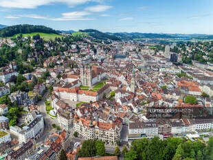 Drohnenbild St. Gallen Stadtansicht Luftbild