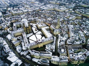 Drohnenbild Stadt St. Gallen Weihnachten Luftbild