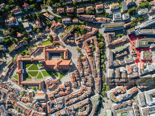 Drohnenbild Stadt St. Gallen Zentrum Luftbild