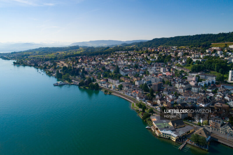 Drohnenfoto Horgen Schweiz Luftbild