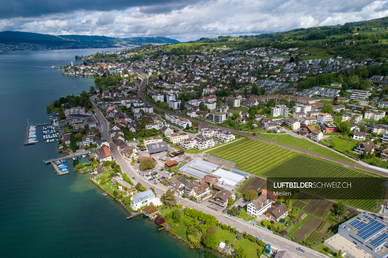 Drohnenfoto Meilen Schweiz Luftbild
