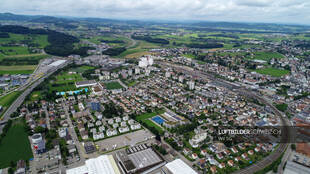 Drohnenfoto Wil Schweiz Luftbild