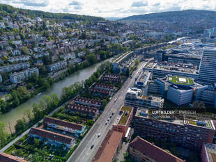 Drohnenfoto Zürich Schweiz Luftbild