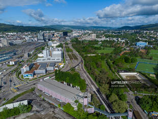 Drohnenfoto Zürich Schweiz Luftbild