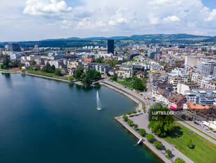 Drohnenfoto Zug Schweiz Luftbild