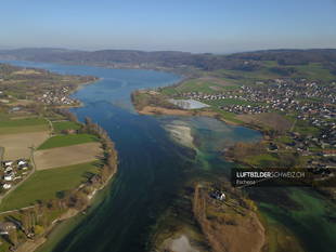Luftbild Eschenz- Insel Werd