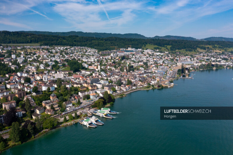 Fähre Horgen Luftaufnahme Luftbild