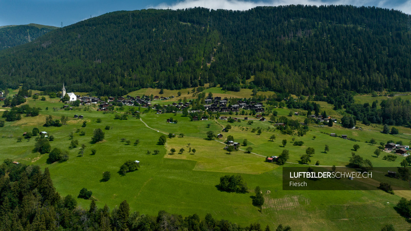 Luftbild Fiesch Richtung Ernen