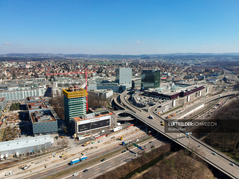 Luftbild Glattzentrum & Neubau Credit Suisse