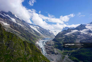 Luftaufnahme Oberer Grindelwaldgletscher Luftbild