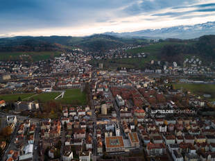 Luftbild Herbst Lachen St. Gallen