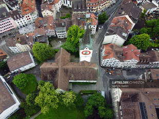 Luftbild Kirche St. Mangen