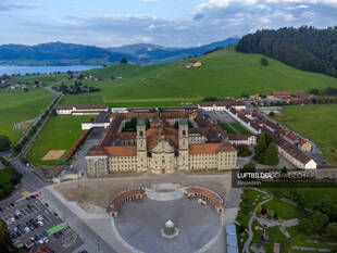 Kloster Einsiedeln Luftaufnahme Luftbild
