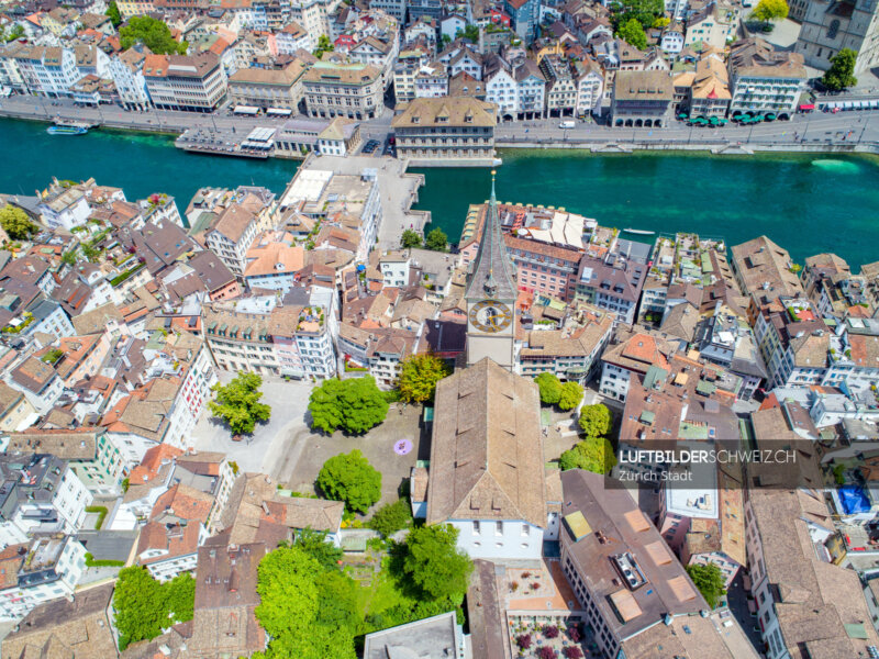 Luftbild Lindenhof Zürich