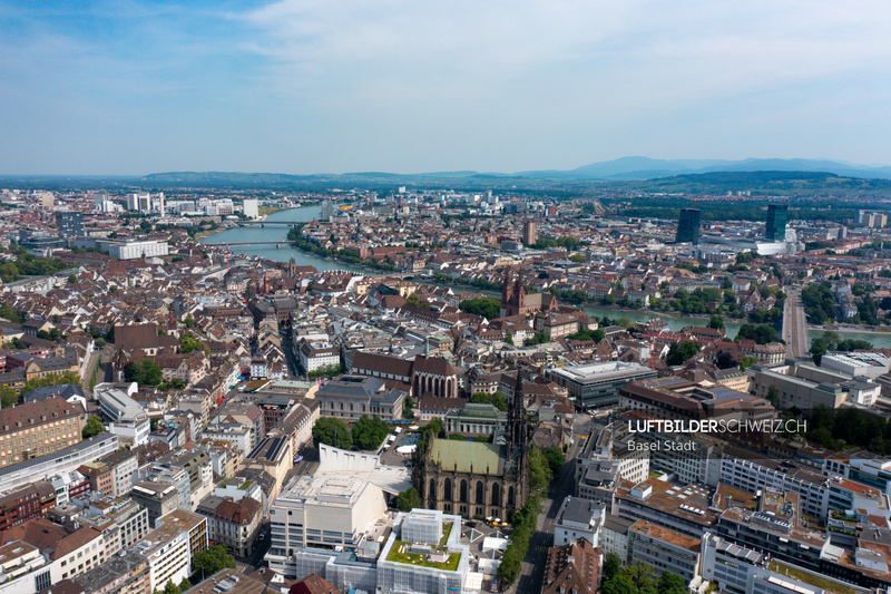 Luftaufnahme Basel - Altstadt Grossbasel Luftbild