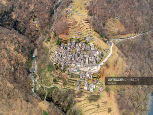 Luftaufnahme Corippo Ticino Luftbild